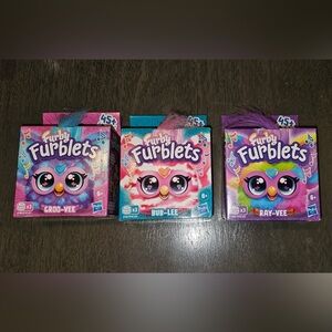 4 Furby Furblets: Groo-Vee, Bub-Lee, Ray-Vee, Bam-Boo